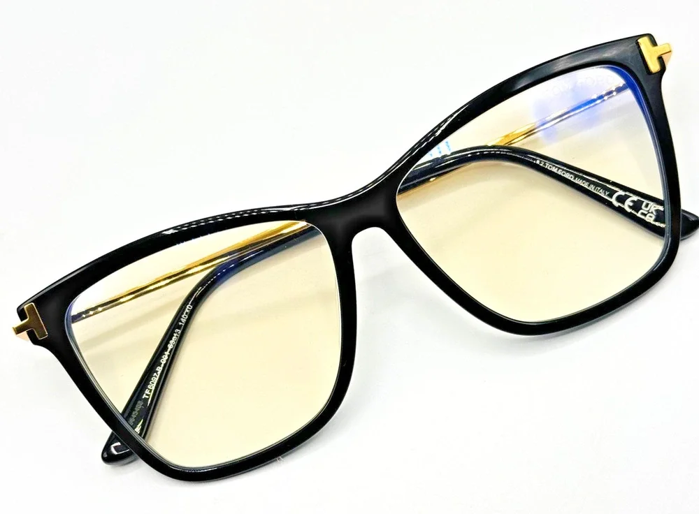 Tom Ford Eyeglasses Frame TF6097-B 001 Black Butterfly Frame 53-13-140 NEW